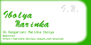 ibolya marinka business card